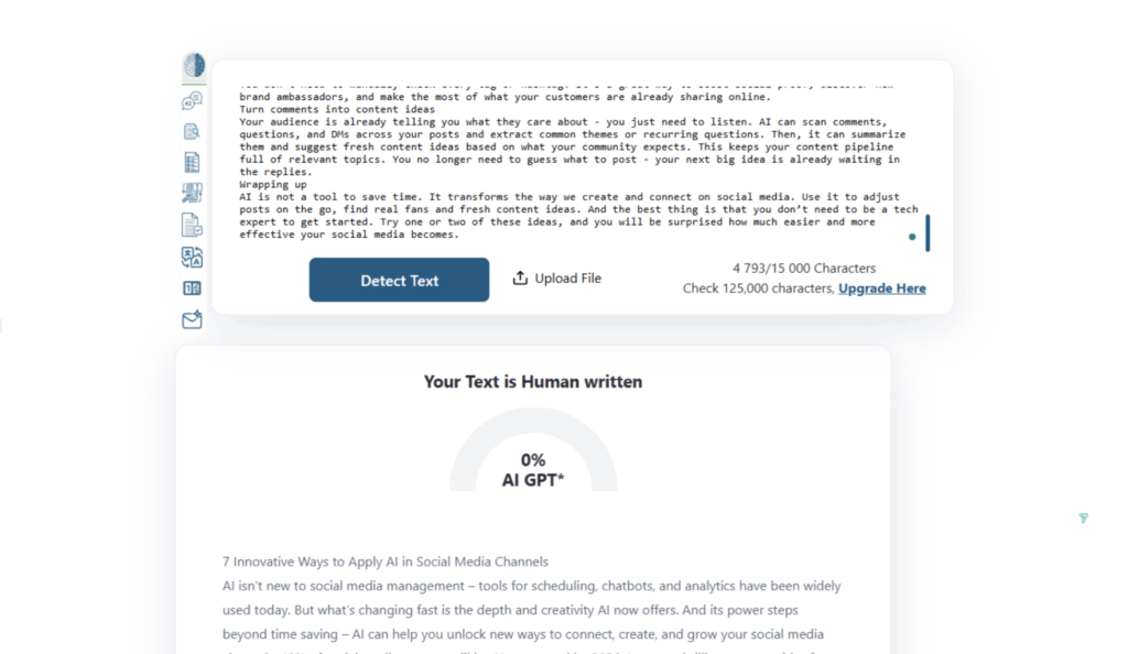 Apply AI in Social Media Channels